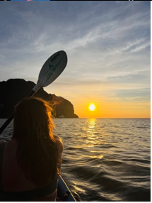 sunset from the kayak