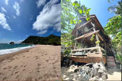 beach and hut