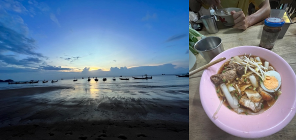 beach and food