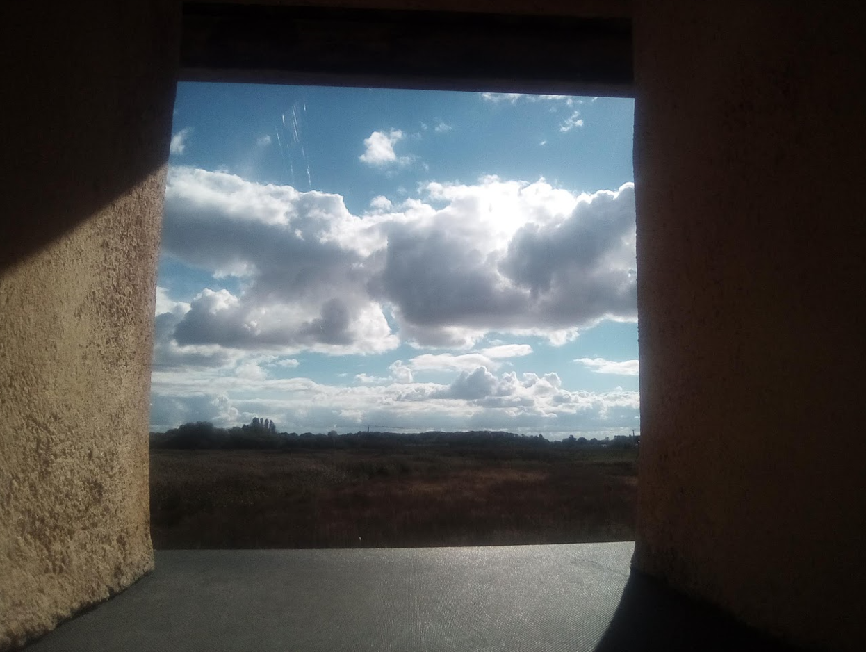 sky through window