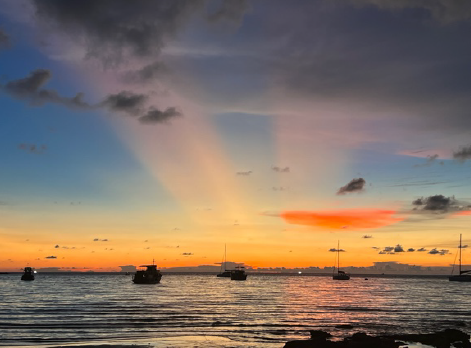 sunset & boats