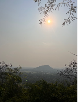 sunset over mountain