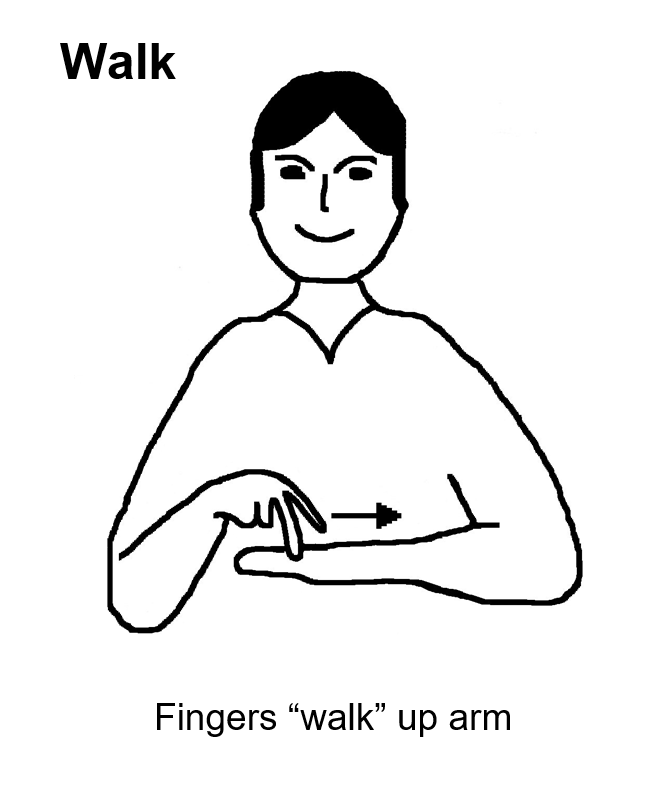 makaton sign for walk
