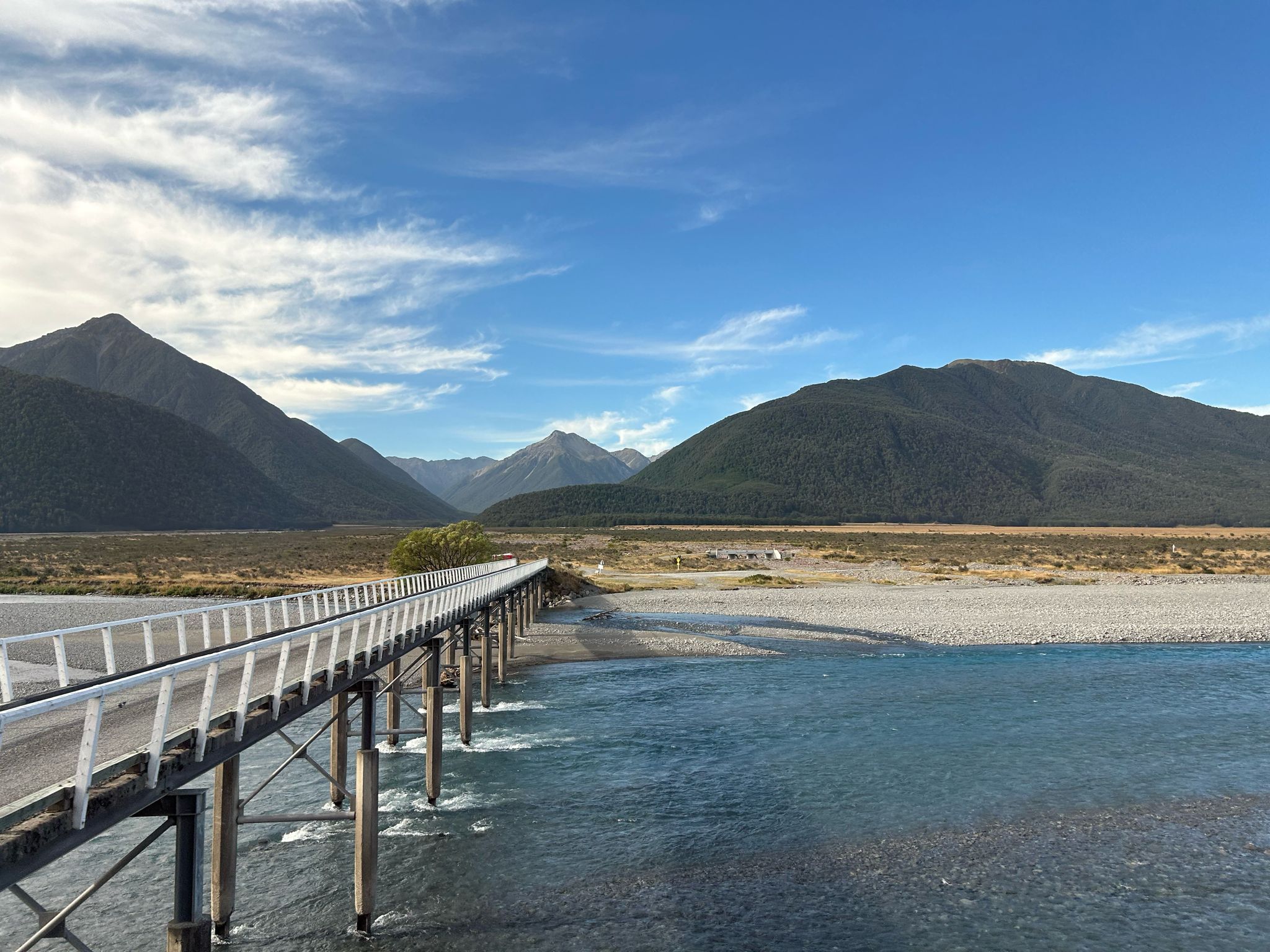 bridge & mountains