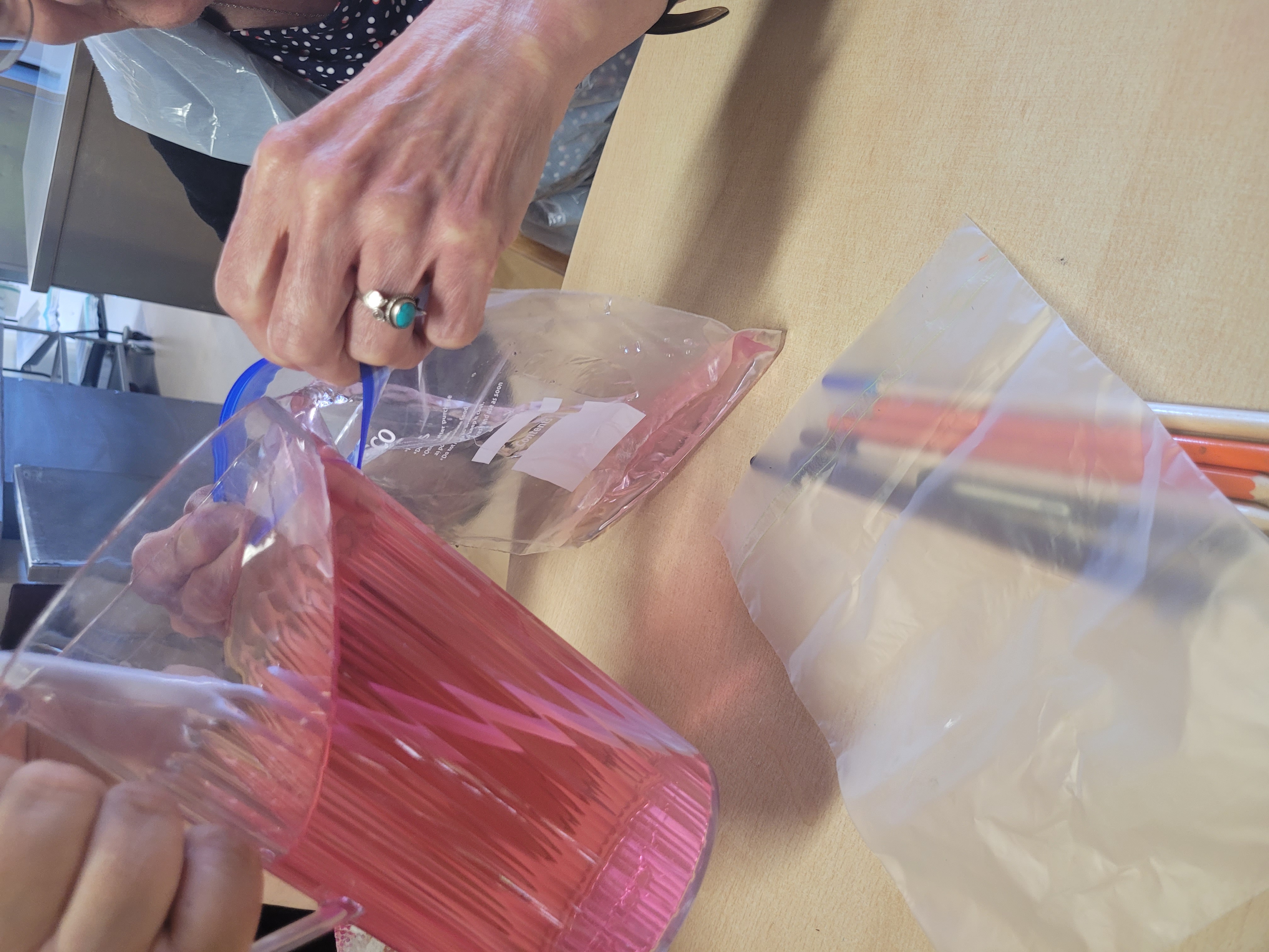 water in bag