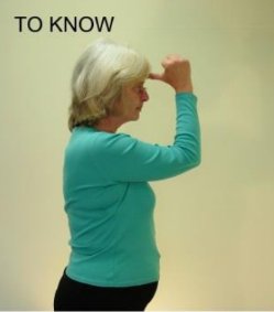 sign for know