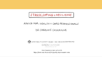 Stress, Coping and Resilience Presentation Image