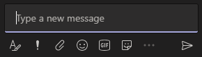 Chat area in MS Teams