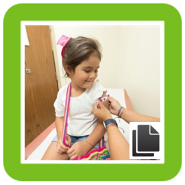 little girl getting vaccinations